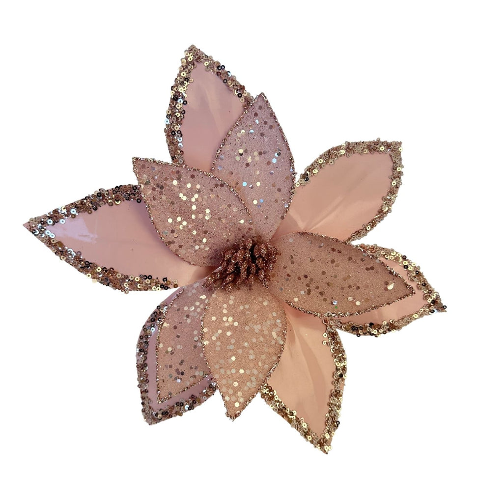 Pink Double Poinsettia - Seasonal Decor