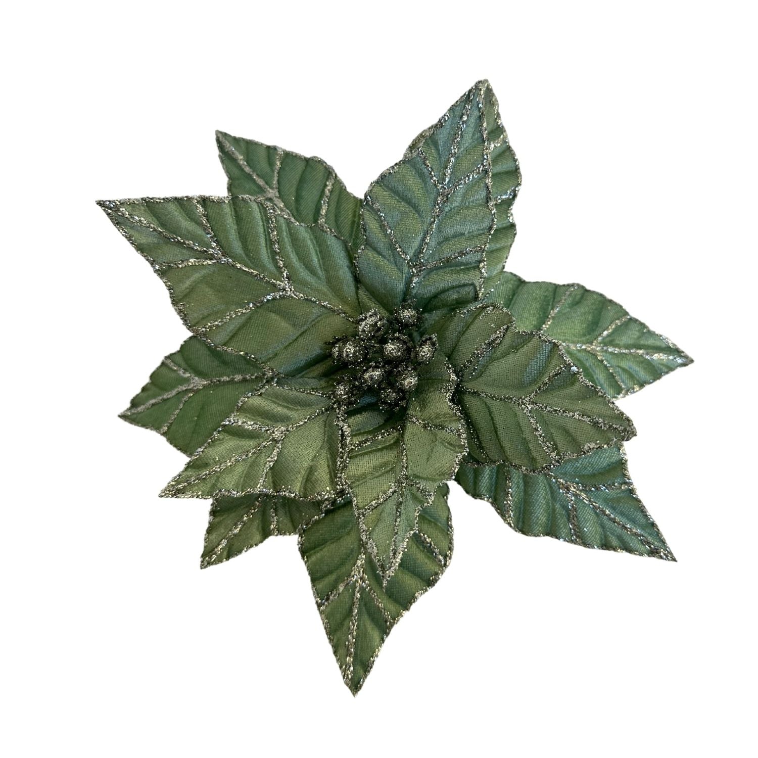 Sage Double Poinsettia - Seasonal Decor