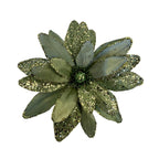 Sage Glitter Poinsettia - Seasonal Decor