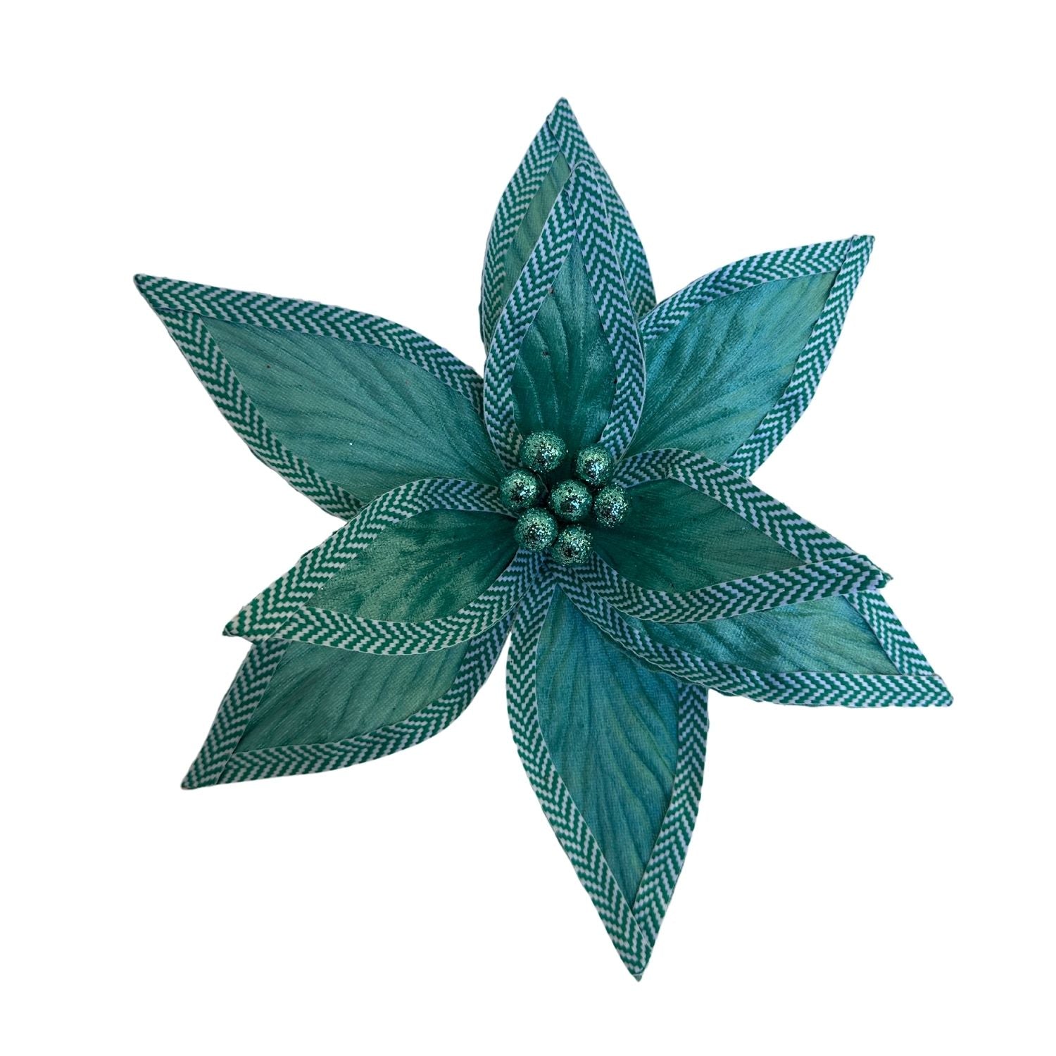 Teal Blue Poinsettia - Seasonal Decor