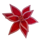 Red White Poinsettia - Seasonal Decor
