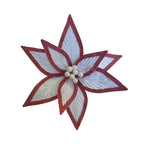 White Red Poinsettia - Seasonal Decor