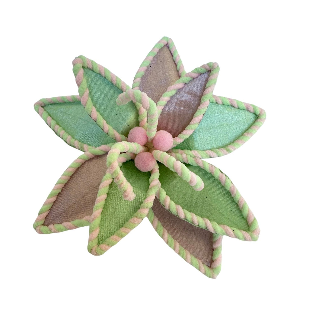Pink Mint Poinsettia - Seasonal Decor