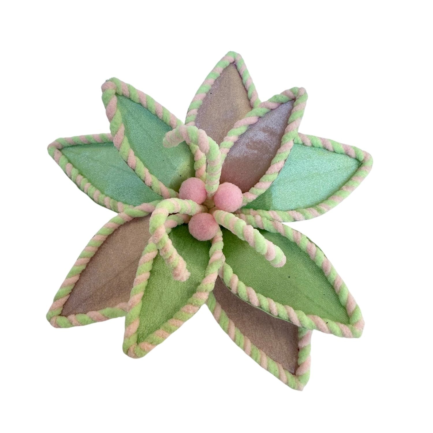 Pink Mint Poinsettia - Seasonal Decor