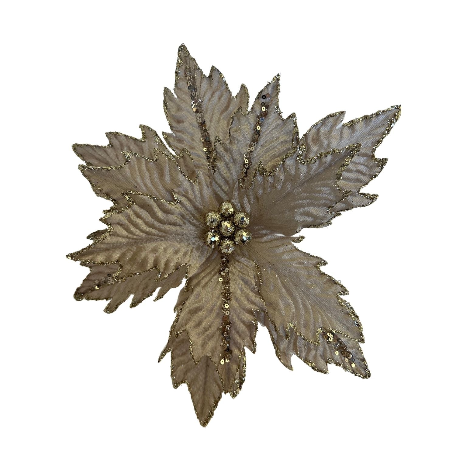 Champagne Poinsettia - Seasonal Decor