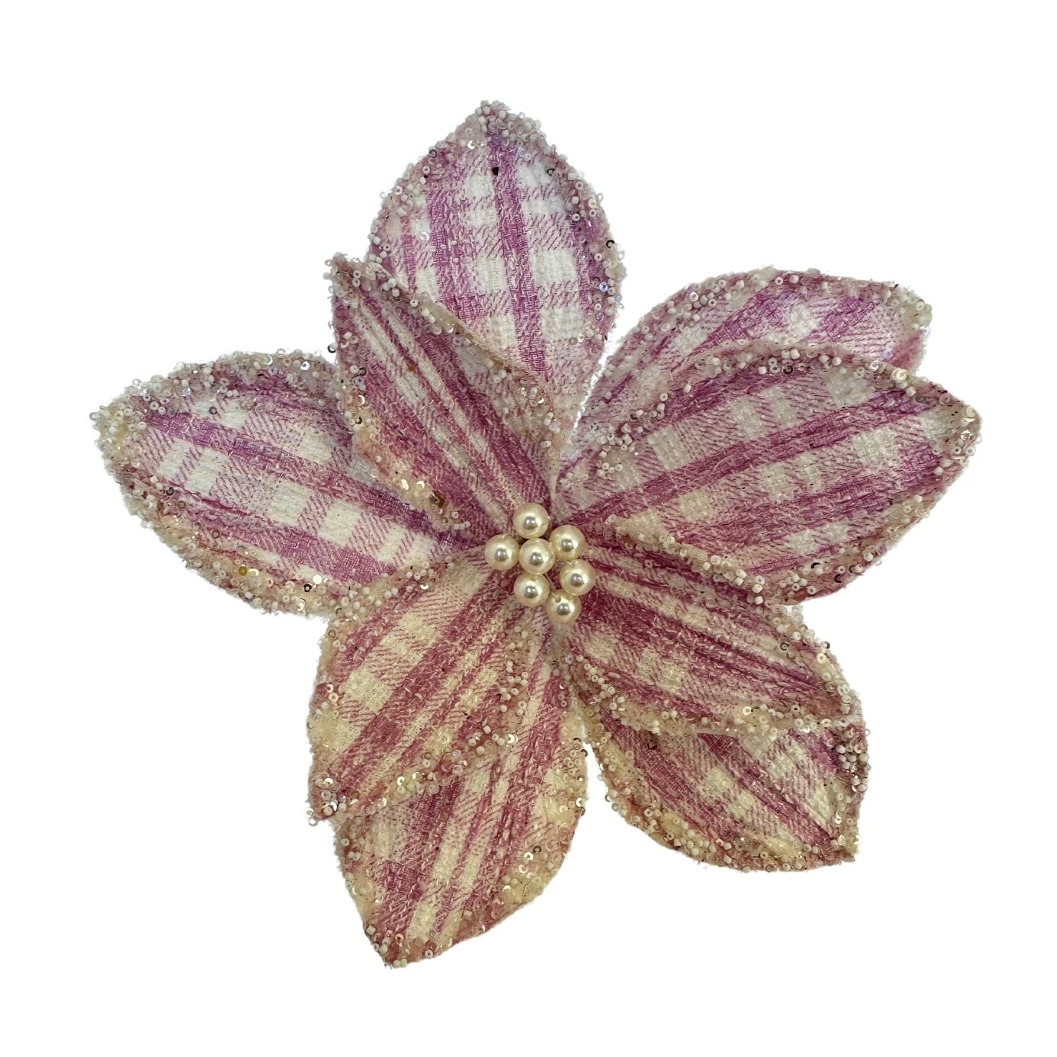 Lilac Chequer Poinsettia - Seasonal Decor