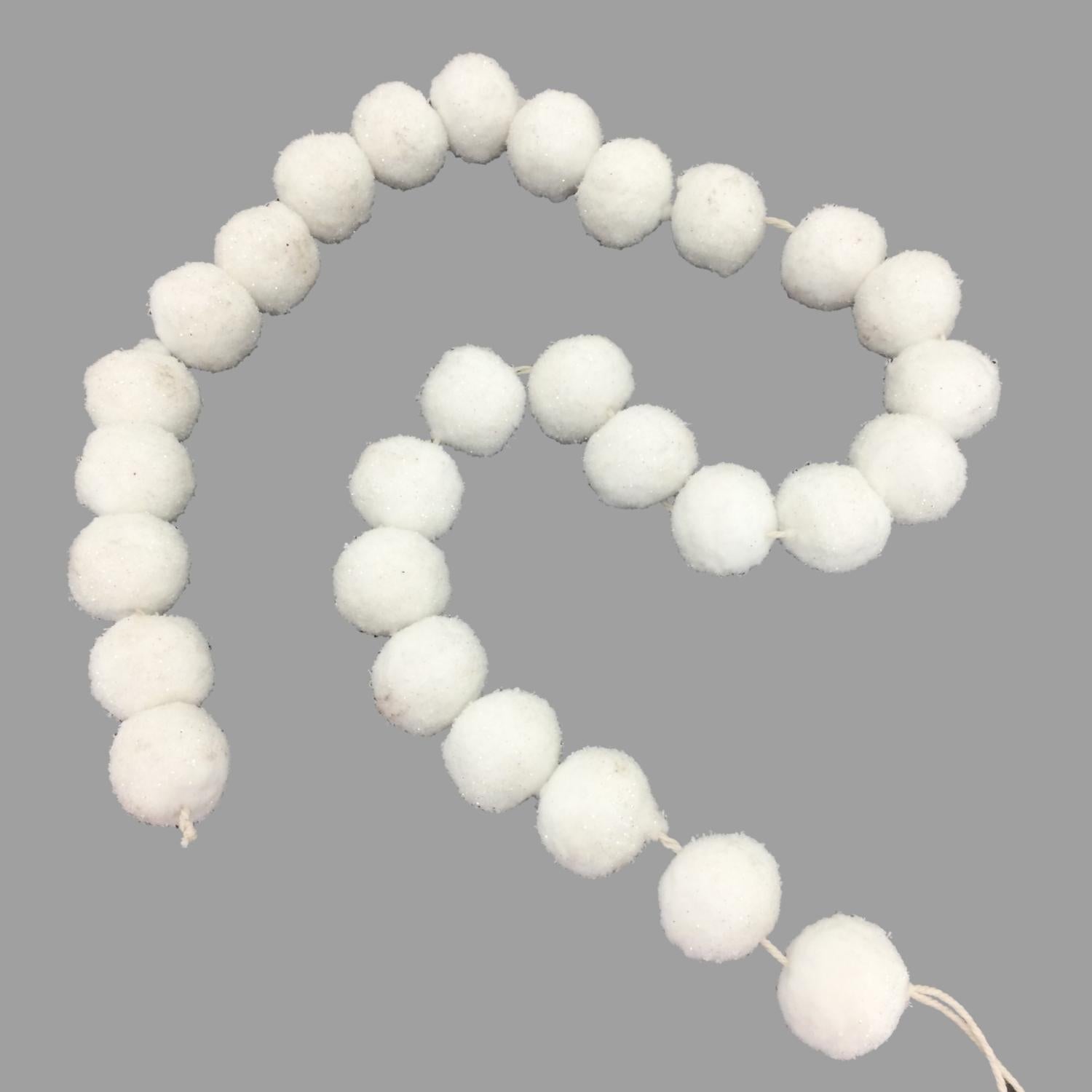White Ball Garland - Seasonal Decor