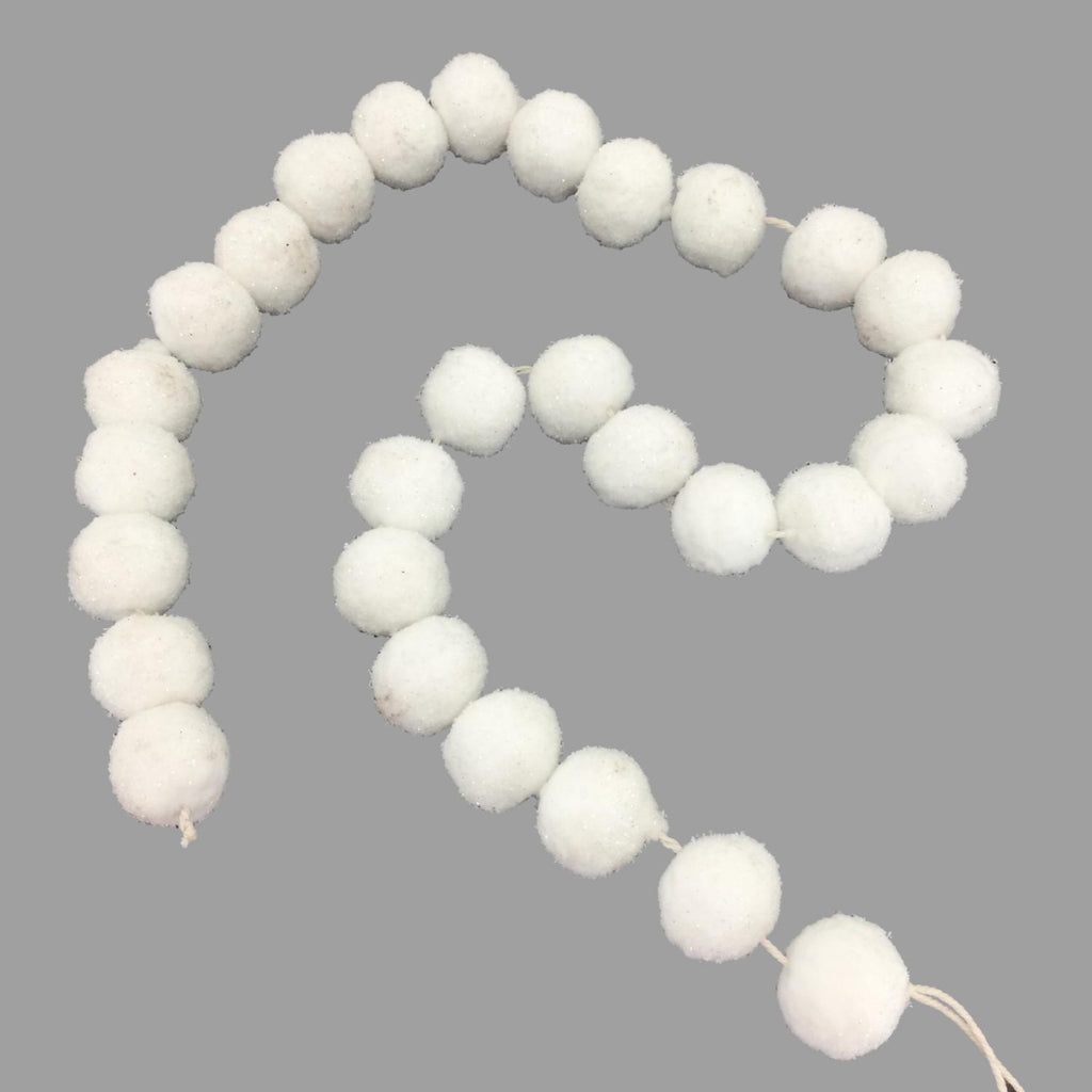 White Ball Garland - Seasonal Decor