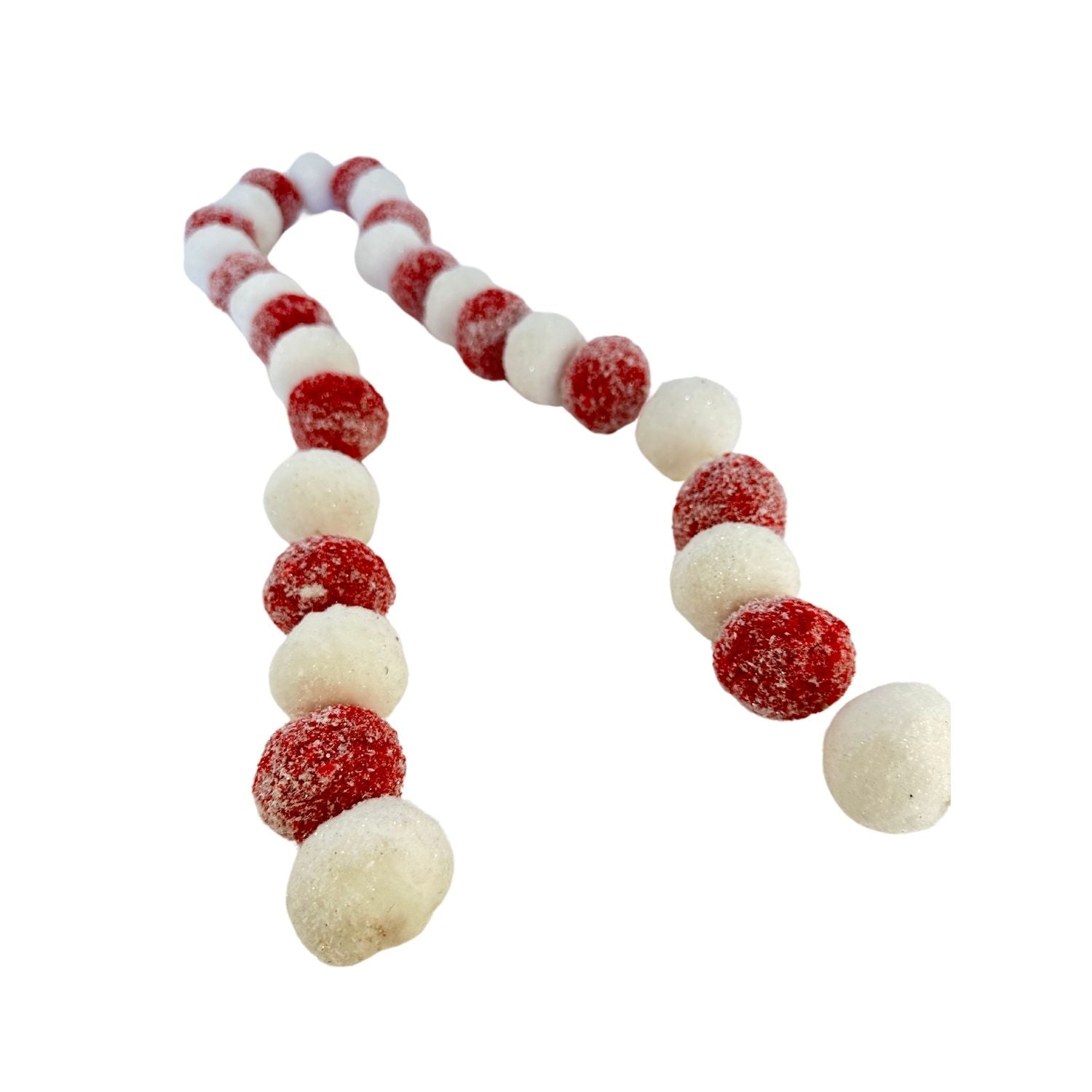 Red White Ball Garland - Seasonal Decor