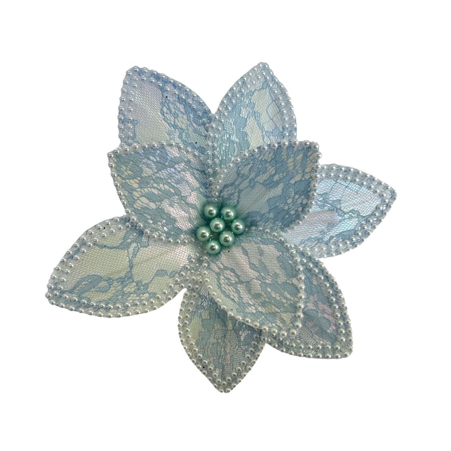 Lt Blue Poinsettia - Seasonal Decor