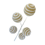 Champ White Fabric Ball Spray - Seasonal Decor