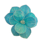 Irid Blue Poinsettia - Seasonal Decor