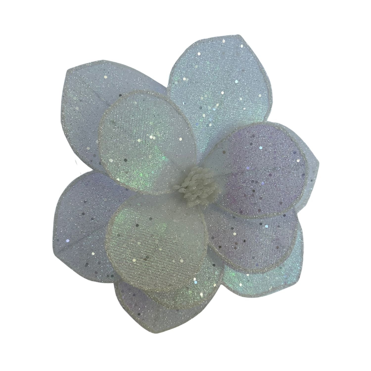 Irid White Poinsettia - Seasonal Decor
