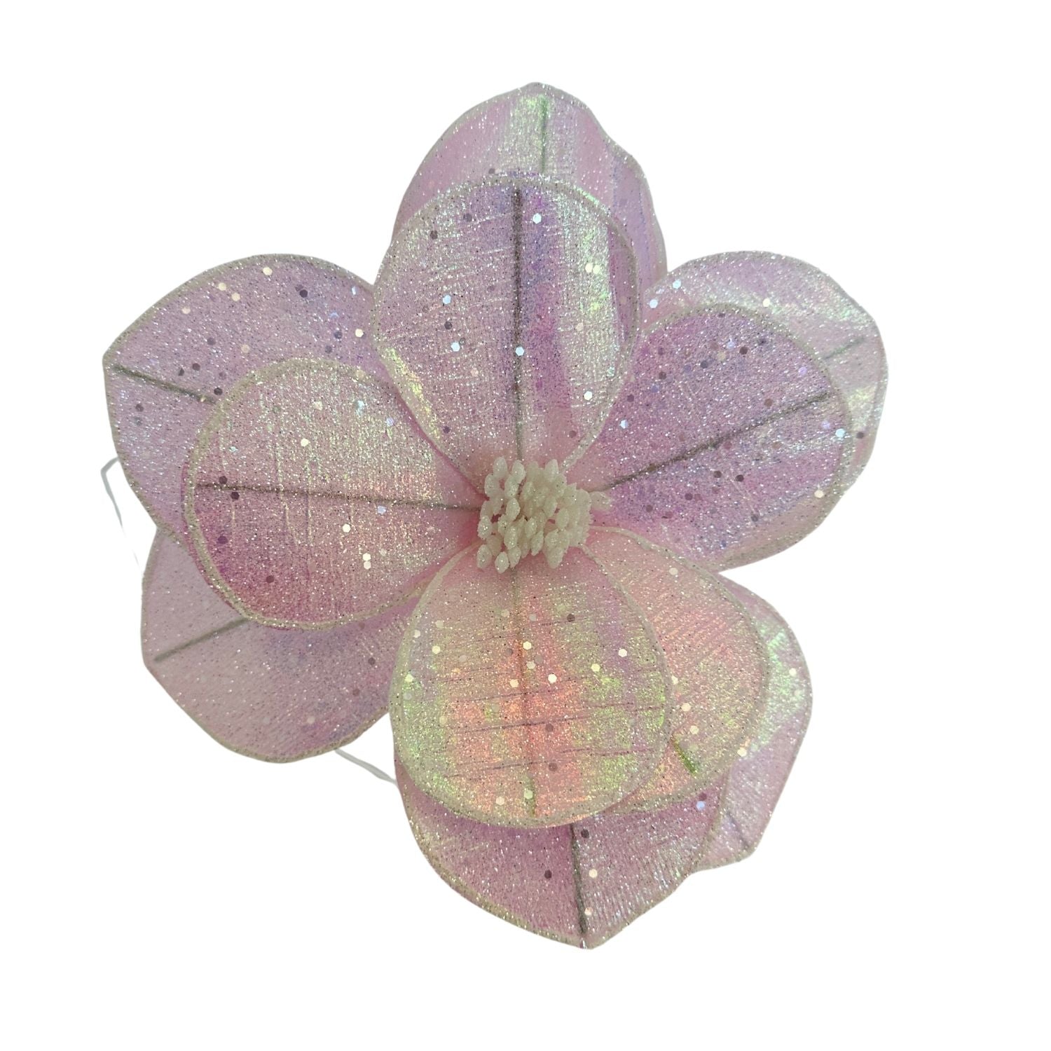 Irid Pink Poinsettia - Seasonal Decor