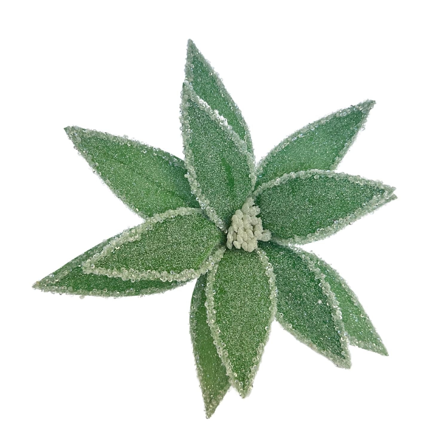 Mint Iced Poinsettia - Seasonal Decor