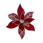 Red White Poinsettia - Seasonal Decor