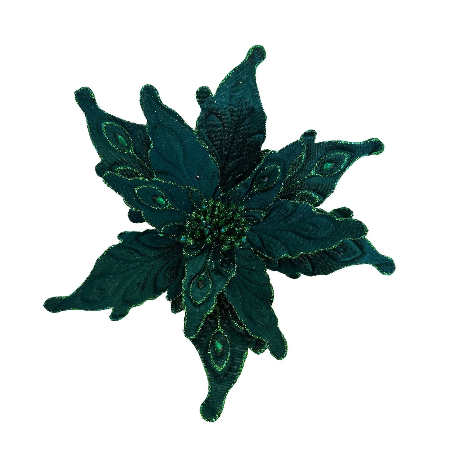 Teal Poinsettia - Seasonal Decor