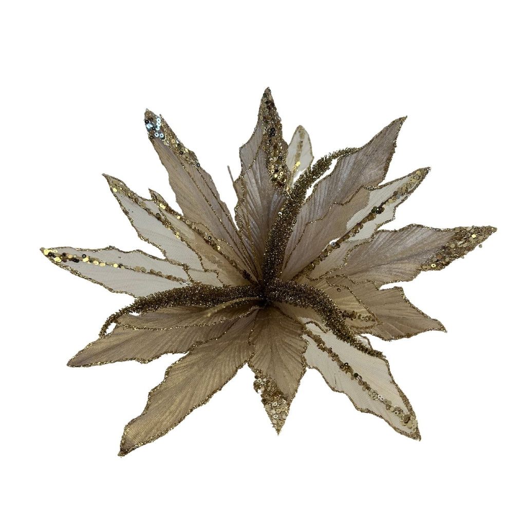 Champ Glitter Poinsettia - Seasonal Decor
