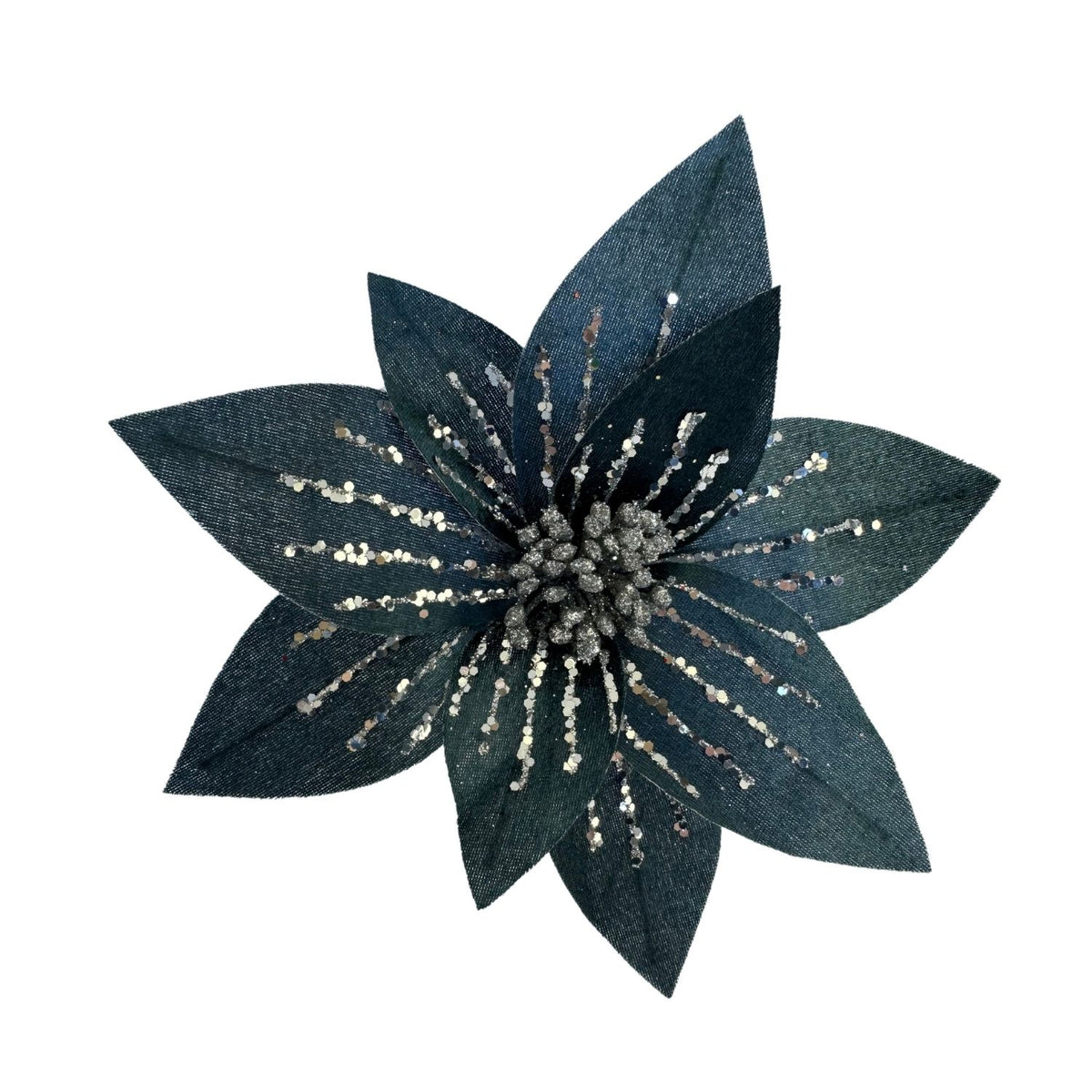Blue Silver Poinsettia