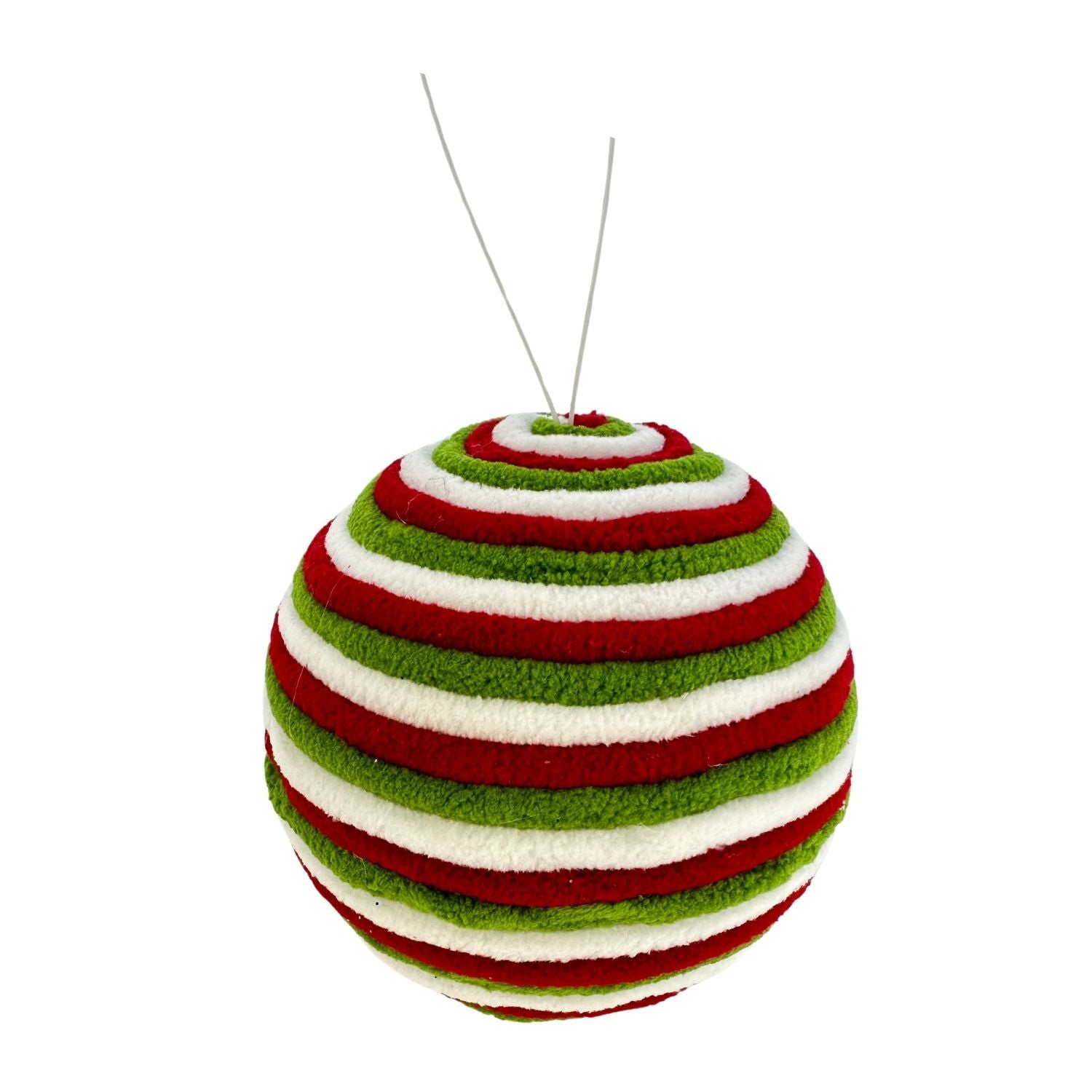 12cm Red White Green Ball Han - Seasonal Decor