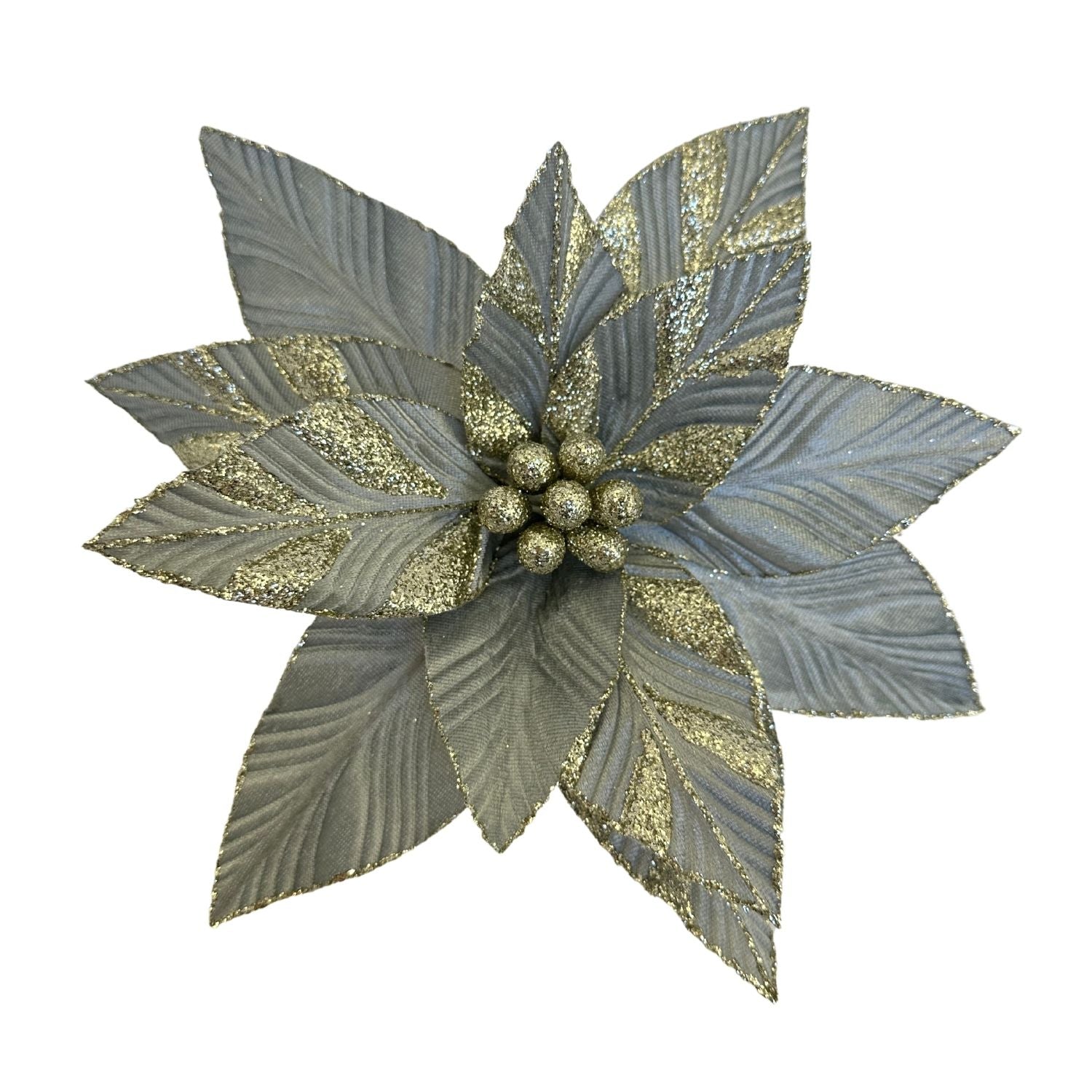 Platinum Poinsettia - Seasonal Decor