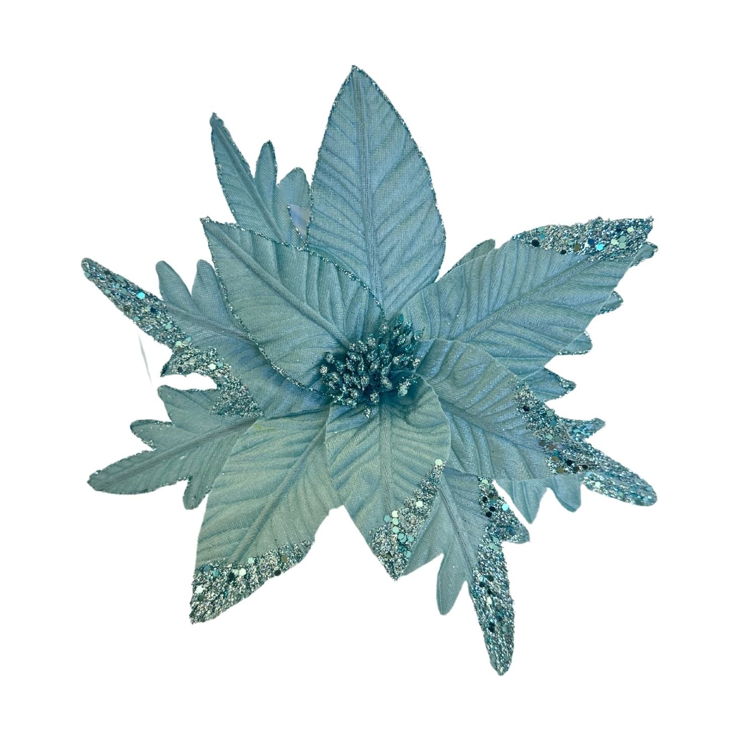 Ice Blue Poinsettia - Seasonal Decor