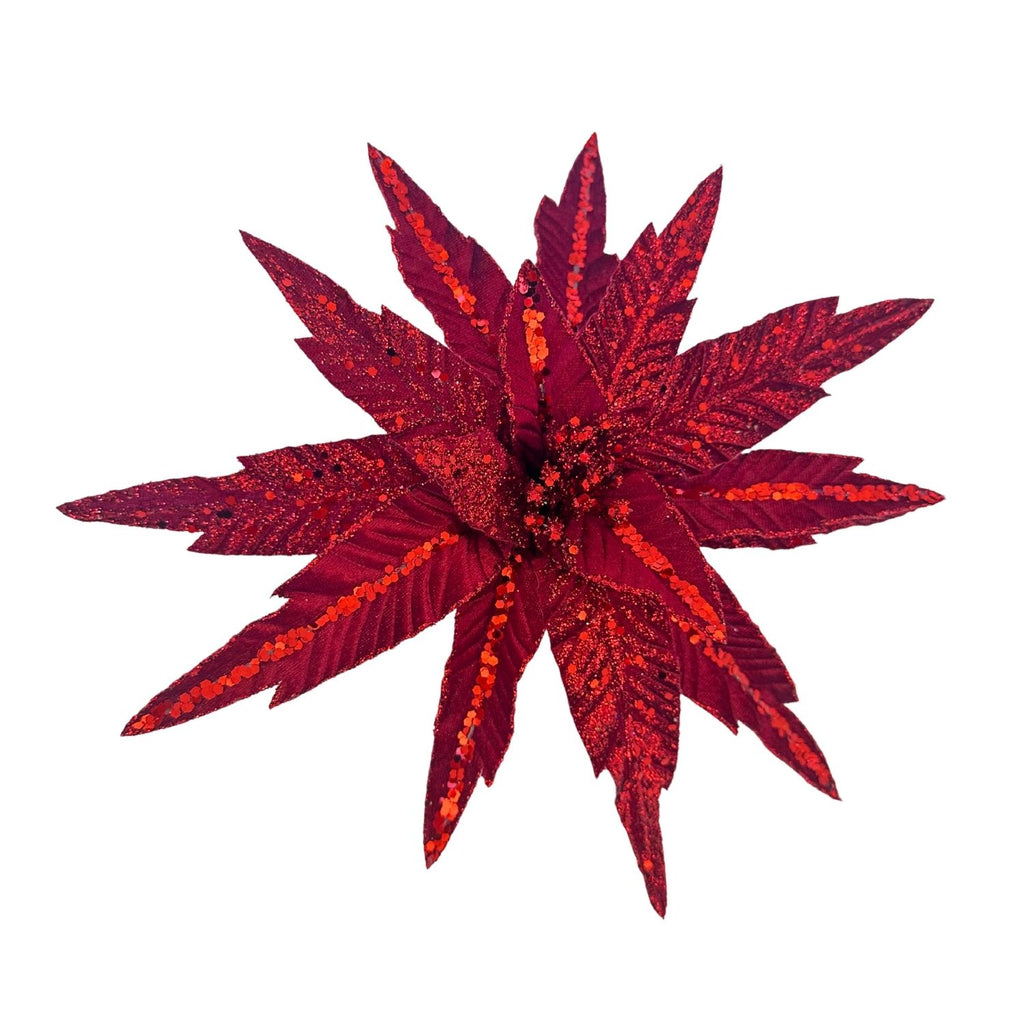 Burgundy Poinsettia - Seasonal Decor