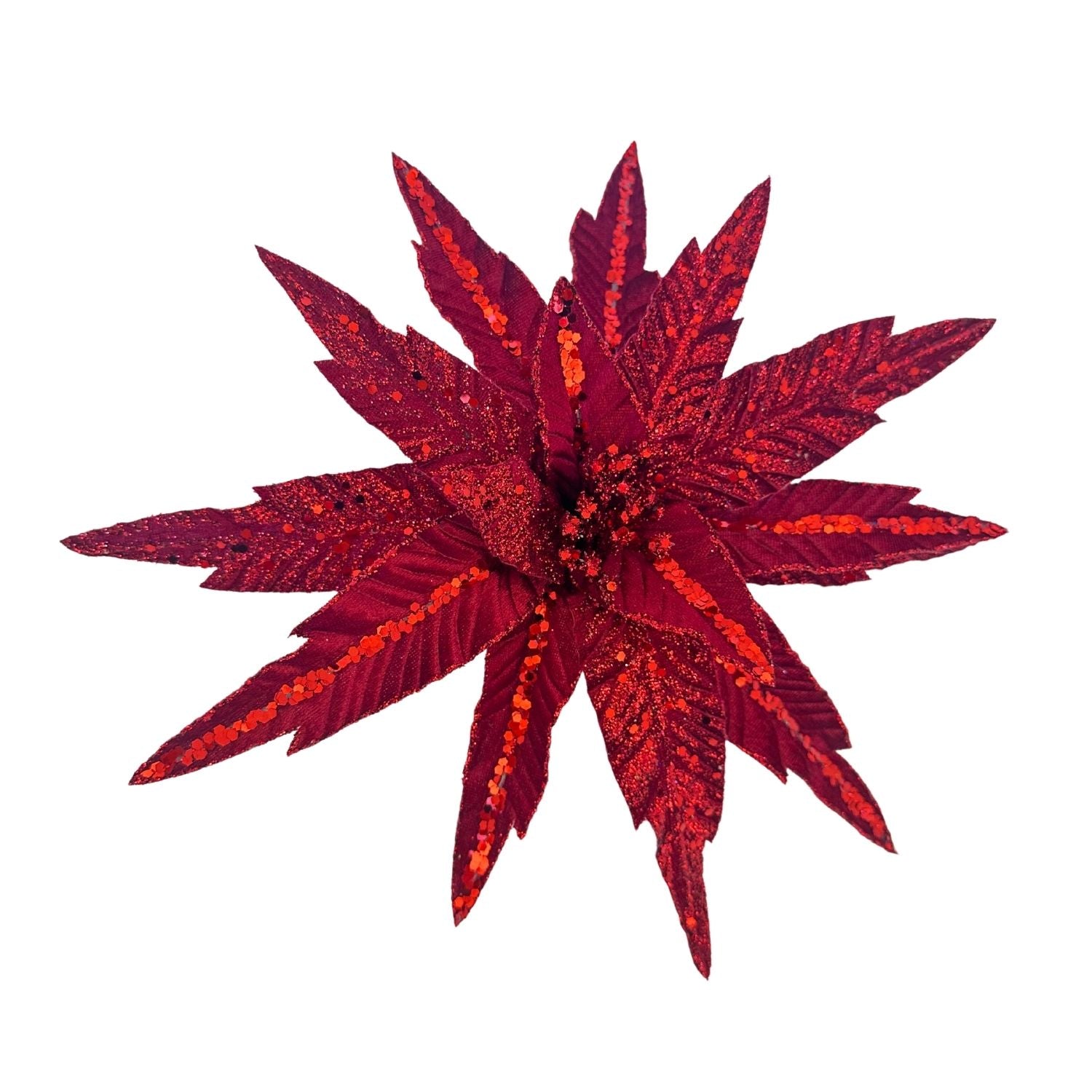 Burgundy Poinsettia - Seasonal Decor