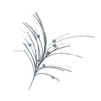 Silver Feather Ball Spray - Seasonal Decor