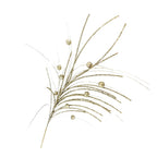 Gold Feather Ball Spray - Seasonal Decor
