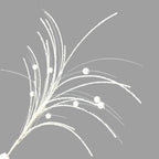 White Feather Ball Spray - Seasonal Decor