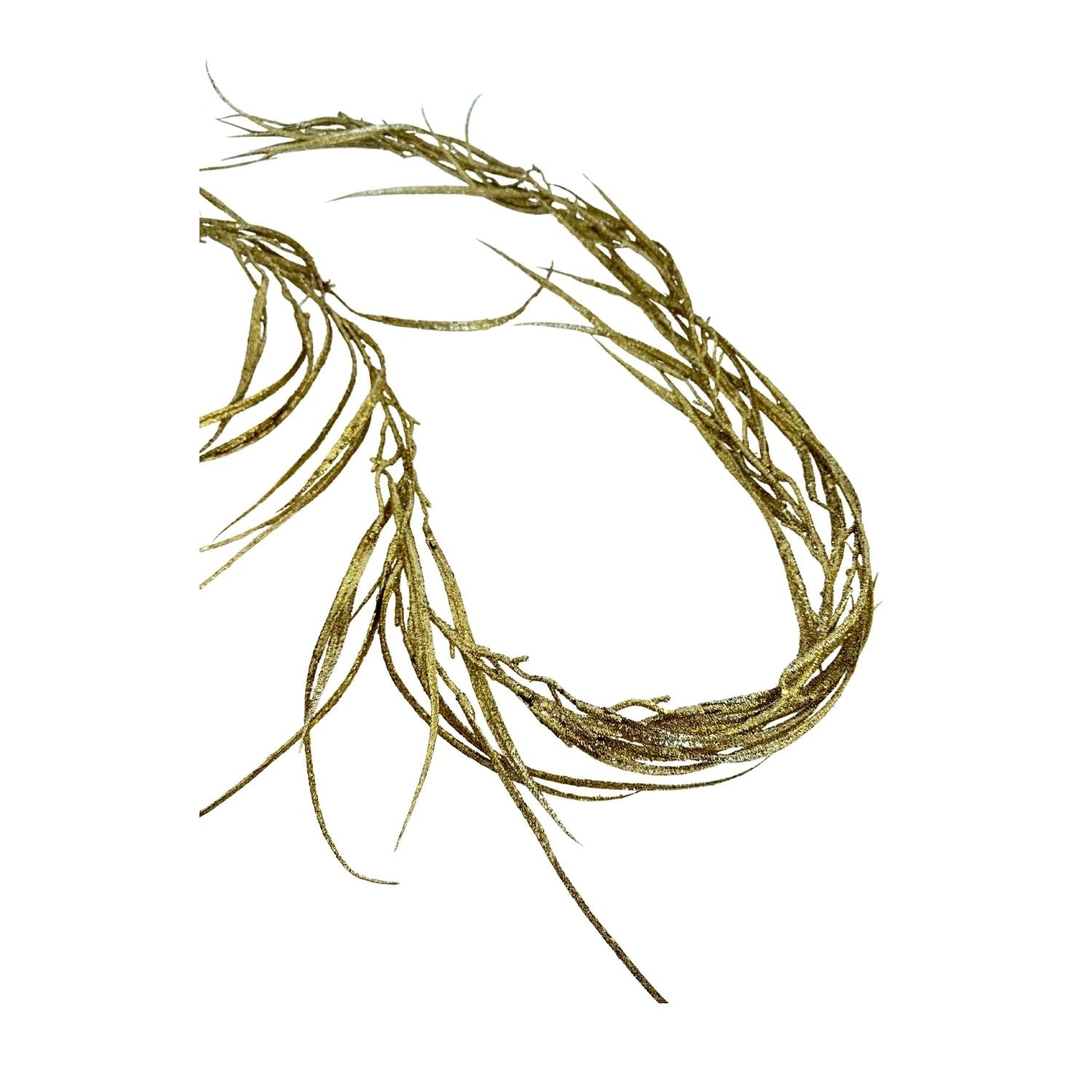 Gold Thin Leaf Garland - Seasonal Decor