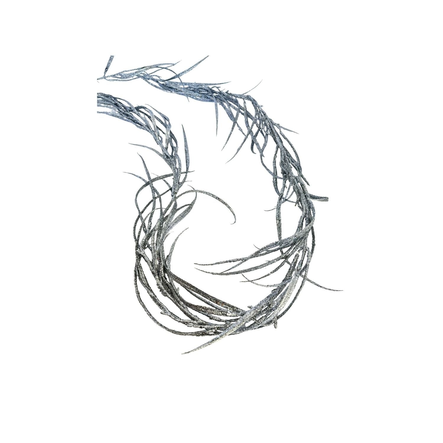 Silver Thin Leaf Garland - Seasonal Decor