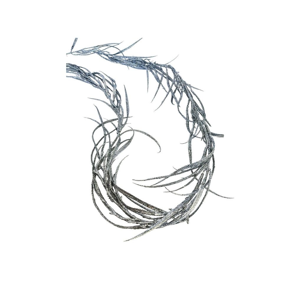 Silver Thin Leaf Garland - Seasonal Decor