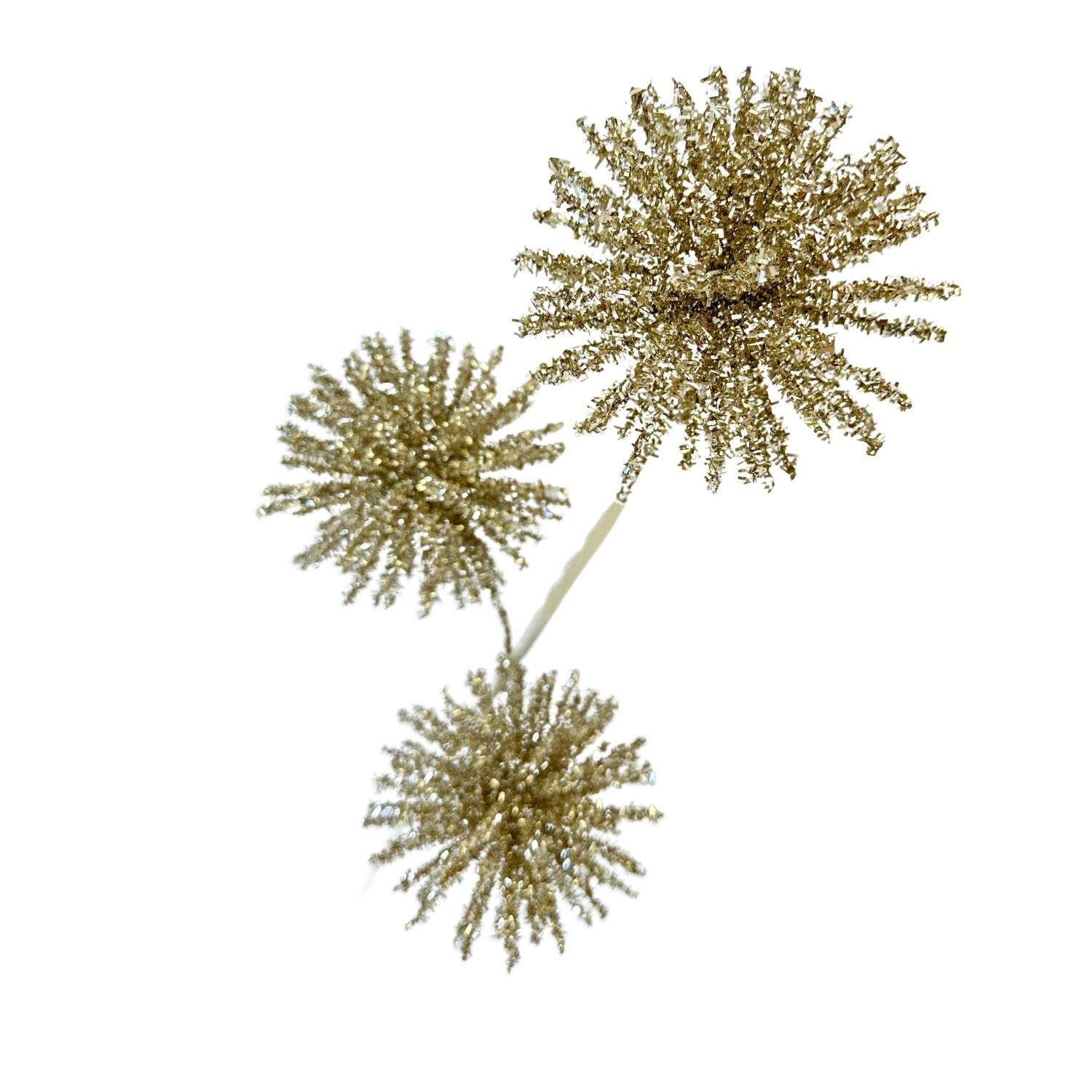Champagne 3 Burst Balls Spray - Seasonal Decor