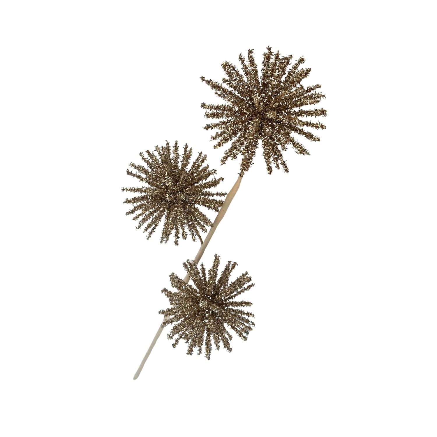 Rose Gold 3 Burst Balls Spray - Seasonal Decor
