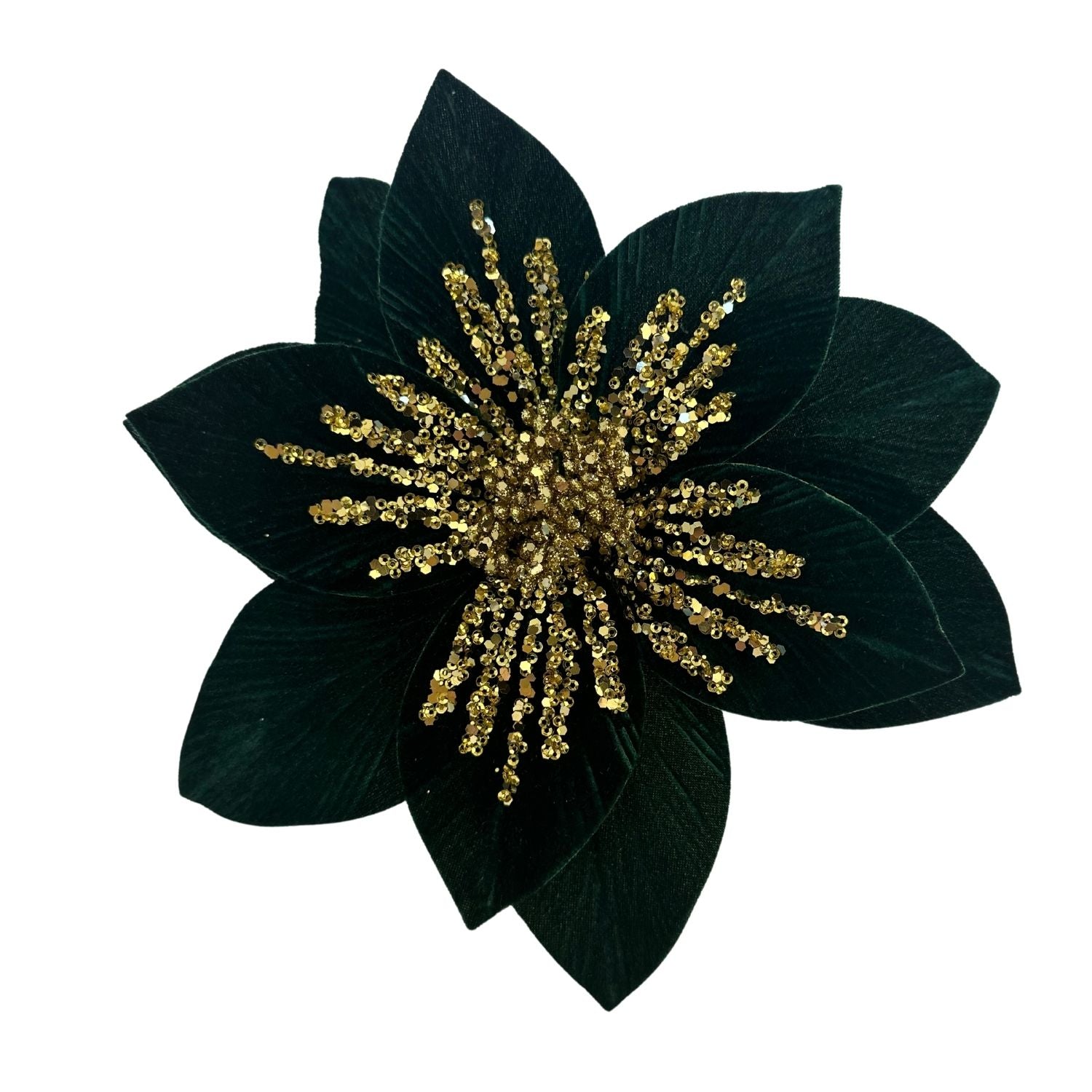 Emerald Gold Poinsettia - Seasonal Decor