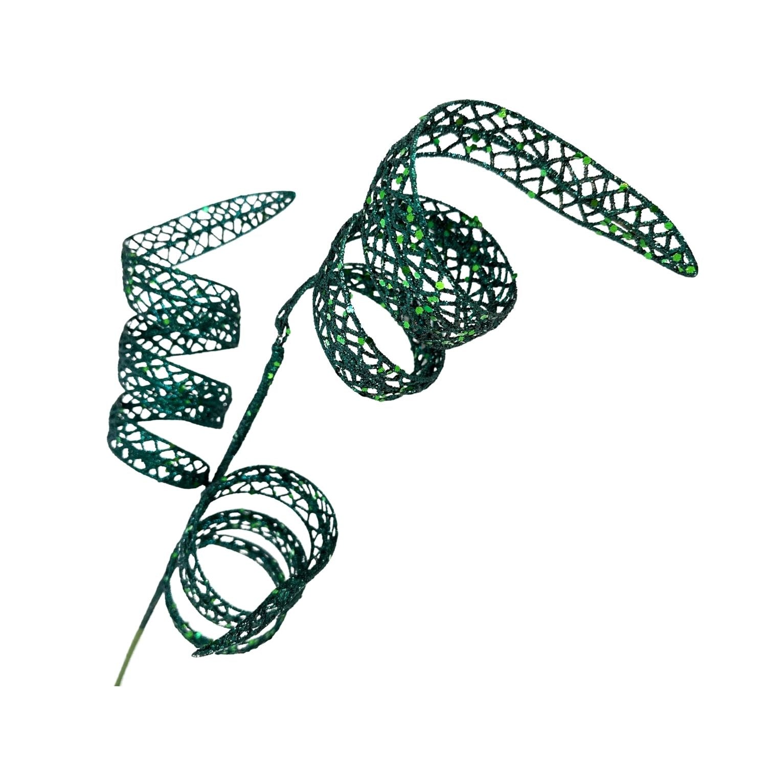 Emerald Green Swirl Spray - Seasonal Decor