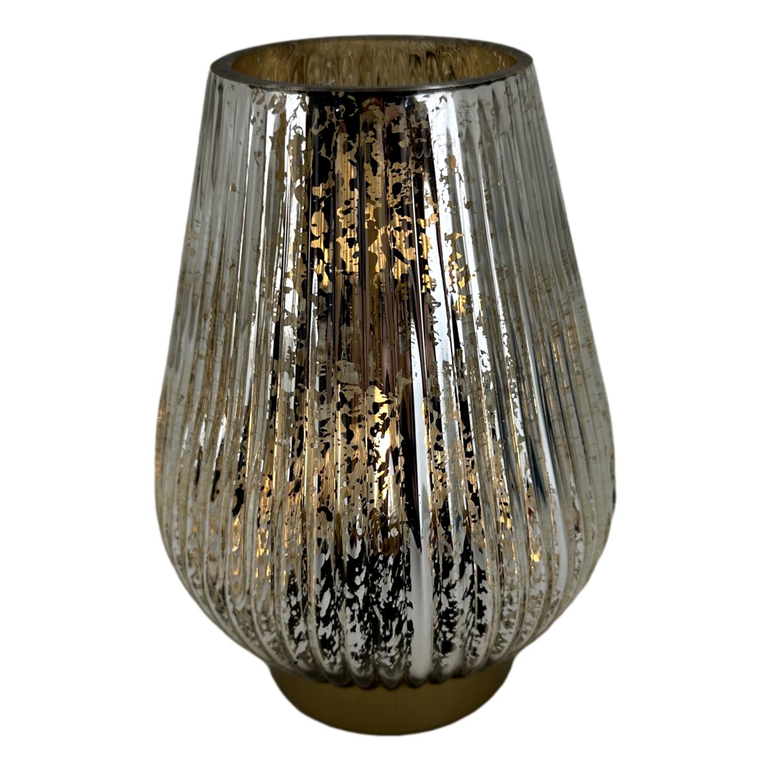 Sm Silver Glass Vase - Seasonal Decor