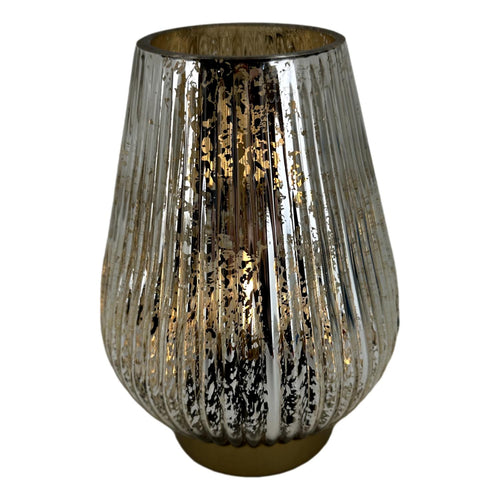 Sm Silver Glass Vase - Seasonal Decor
