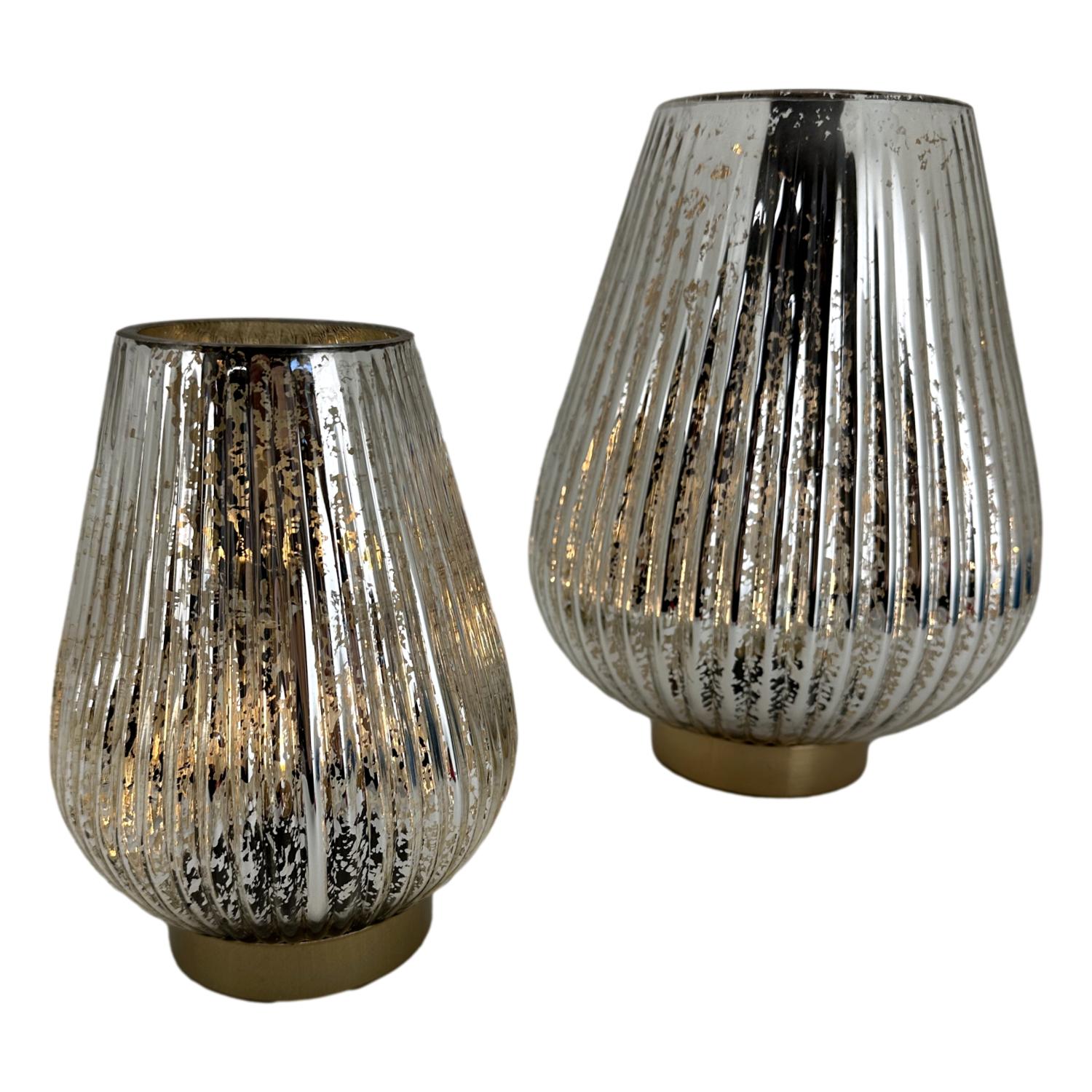 Lge Silver Glass Vase - Seasonal Decor