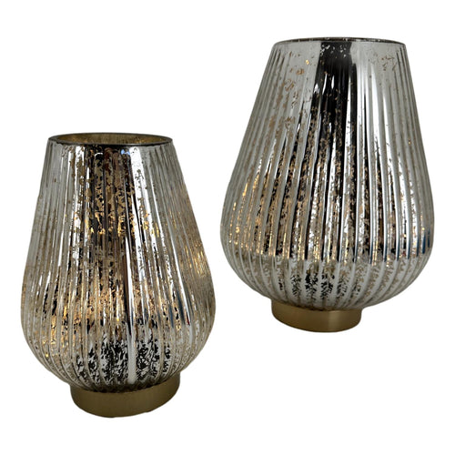 Lge Silver Glass Vase - Seasonal Decor
