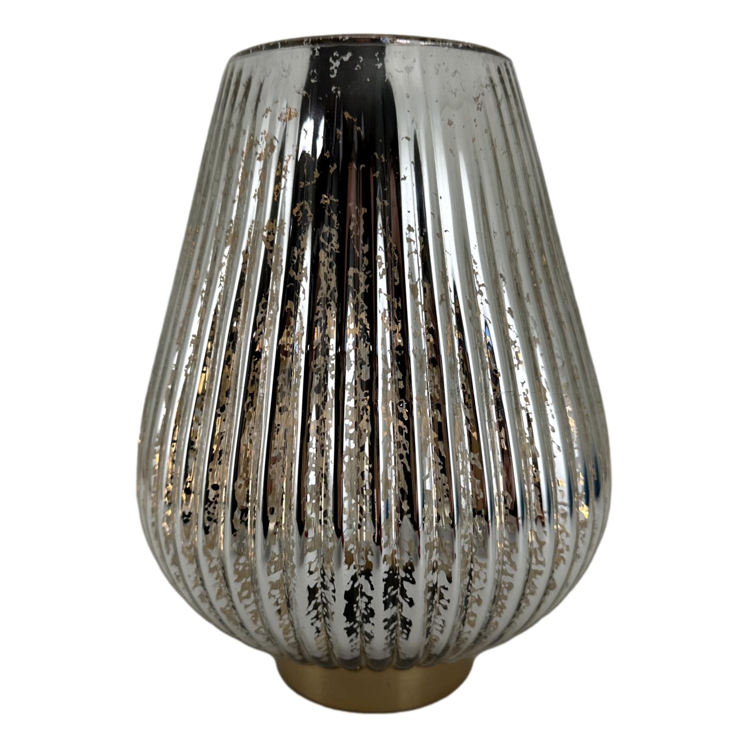 Lge Silver Glass Vase - Seasonal Decor