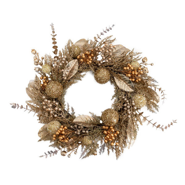 Champagne Gold Wreath - Seasonal Decor