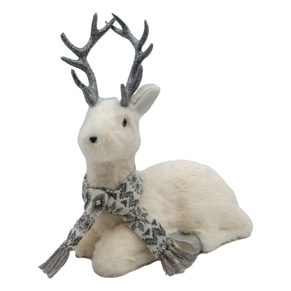 35cm Sitting Deer - Seasonal Decor