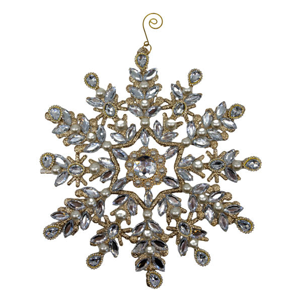 30cm Crystal Snowflake Hanging - Seasonal Decor