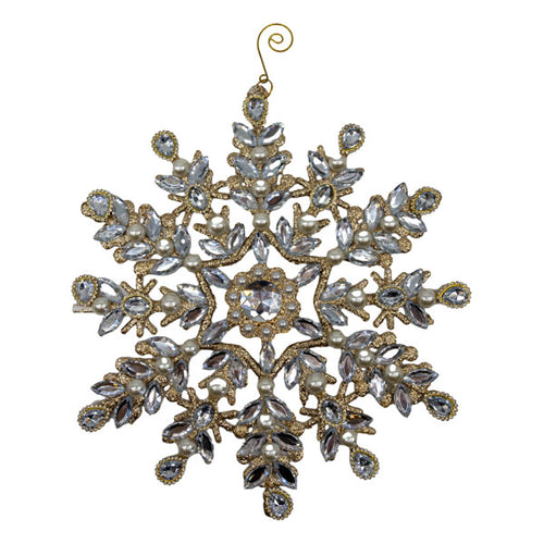 30cm Crystal Snowflake Hanging - Seasonal Decor
