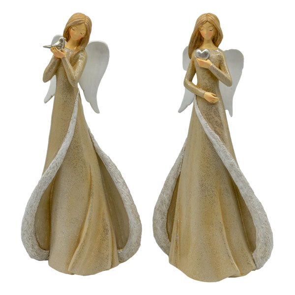 33cm Natural Angels 2 Asst - Seasonal Decor