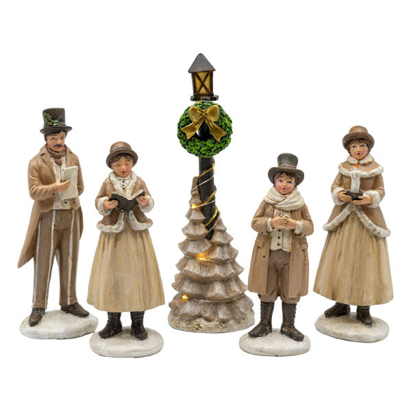 Caroler Family In Natural - Seasonal Decor