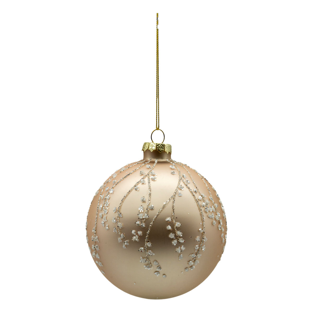 Matt Cream Blossom Ball - Seasonal Decor